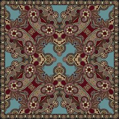 Traditional ornamental floral paisley bandanna N286