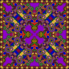 Traditional ornamental floral paisley bandanna N287