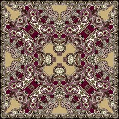 Traditional ornamental floral paisley bandanna N288