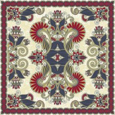 Traditional ornamental floral paisley bandanna N291