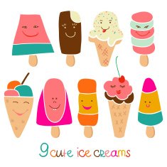 Cute ice cream set N2