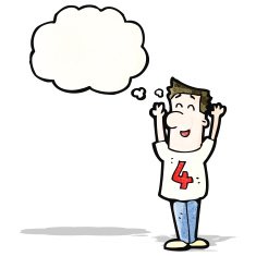 cartoon man in shirt number 4