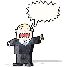 shouting boss cartoon