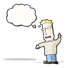 cartoon man with idea N27