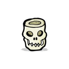 cartoon skull bowl