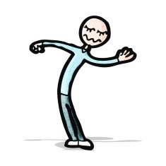 cartoon stick man bowing N2
