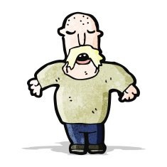 cartoon mustache man N13