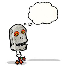 cartoon robot head N7