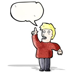 Cartoon Man Asking Question N30