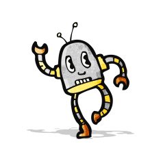 cartoon little dancing robot