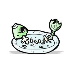 Cartoon Fish Bones N11