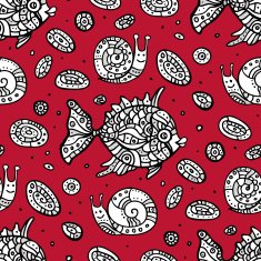 Fishes Seamless pattern N4