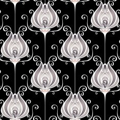 Seamless Floral Pattern (Vector) Hand Drawn Texture N12