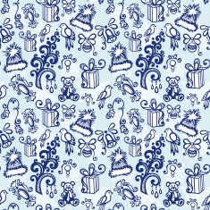 Vector Seamless Ornate Winter Pattern