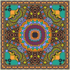 Traditional ornamental floral paisley bandanna N304