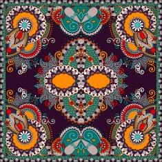 Traditional ornamental floral paisley bandanna N305