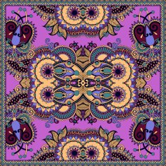 Traditional ornamental floral paisley bandanna N309