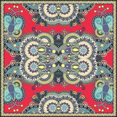 Traditional ornamental floral paisley bandanna N310