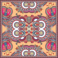Traditional ornamental floral paisley bandanna N311