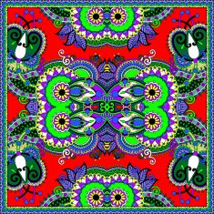 Traditional ornamental floral paisley bandanna N312