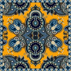 Traditional ornamental floral paisley bandanna N321
