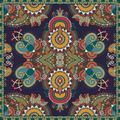 Traditional ornamental floral paisley bandanna N322
