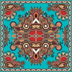 Traditional ornamental floral paisley bandanna N327