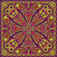 Traditional ornamental floral paisley bandanna N328