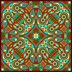Traditional ornamental floral paisley bandanna N329