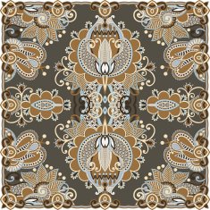 Traditional ornamental floral paisley bandanna N330
