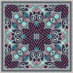 Traditional ornamental floral paisley bandanna N331
