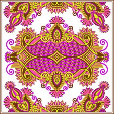 Traditional ornamental floral paisley bandanna N332