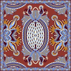 Traditional ornamental floral paisley bandanna N333