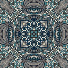 Traditional ornamental floral paisley bandanna N335