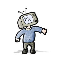 cartoon tv head man