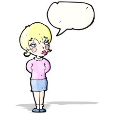 cartoon bored woman N3