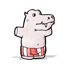 Cartoon Hippo N12