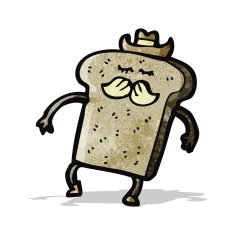 bread cartoon character