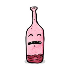 red wine bottle cartoon character N3