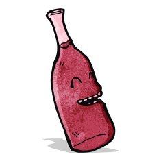 red wine bottle cartoon character N5