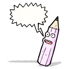 talking pencil cartoon