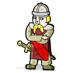 cartoon saxon warrior
