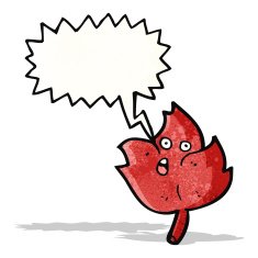 cartoon leaf with thought bubble N2