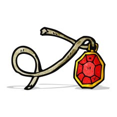 Cartoon Ruby Necklace N4