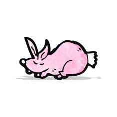 cartoon pink rabbit N10