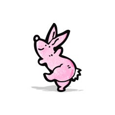 cartoon pink rabbit N12