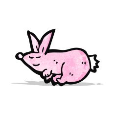 cartoon pink rabbit N13