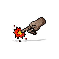 cartoon finger poke