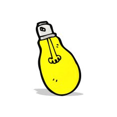 cartoon electric light bulb N2