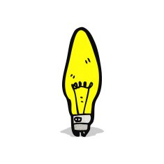 cartoon electric light bulb N3
